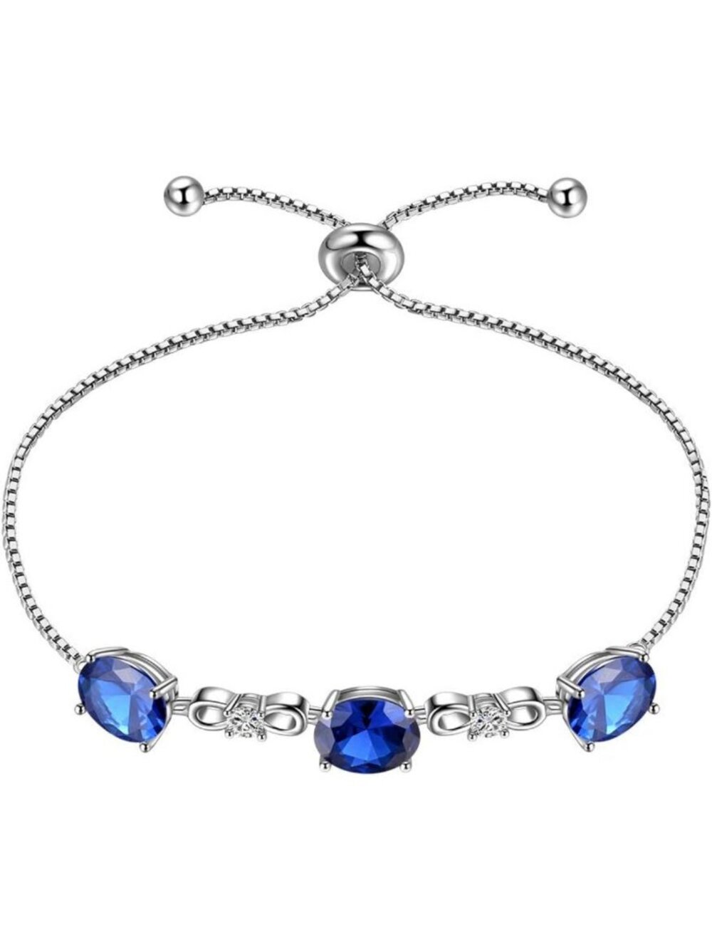 925 Sterling Silver Birthstone Jewelry Set - Necklace, Earrings, Ring & Bracelet